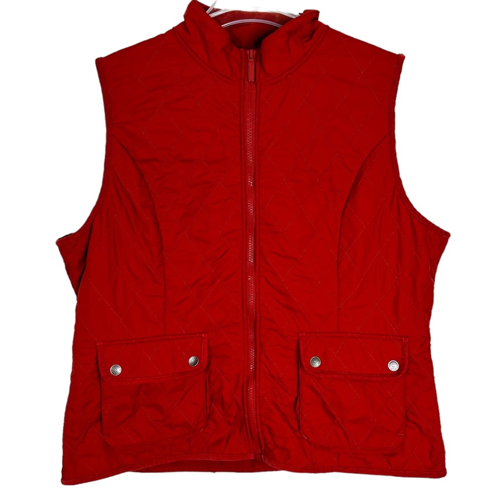Gander Mountain Quilted Full Zip Vest in Dark Orange Women’s XL